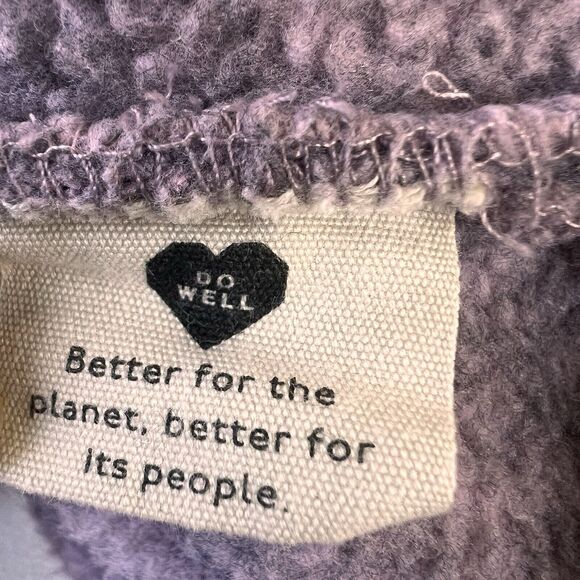 Madewell Polartec Fleece Womens XS Half Zip Jacket Purple Oversized Style #L9588 - Picture 6 of 8